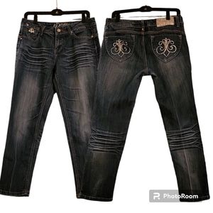 Y2k  House of Dereon Jeans Size 9/10 Blue Dark Wash Denim